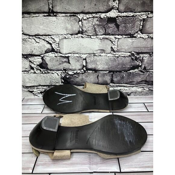 Munro American Taupe Shimmer Leather Strap  Casual Heels Women’s Sz 8.5M US/39EU - Picture 10 of 16